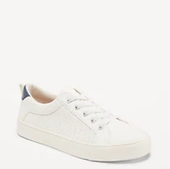 Old Navy Gender-Neutral Elastic-Lace Faux-Leather Sneakers for Kids - Picture 1 of 11